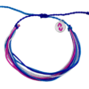 Multi String Bracelet with Logo Charm